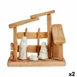 Betlehem dekoration Hvid Natur Tr Keramik 18 x 17 x 8 cm (2 enheder) #1