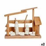 Betlehem dekoration Hvid Natur Tr Keramik 10 x 21 x 25 cm (2 enheder) #1