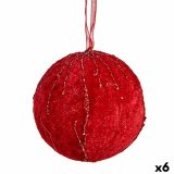 St med julekugler Krist+ 19A5458-1 Rd Polyester (6 enheder) #1