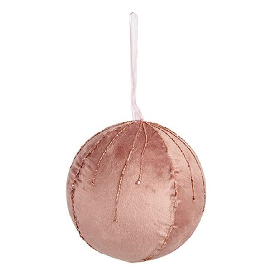 St med julekugler Krist+ 19A5453-PR Pink Polyester (4 enheder) #5
