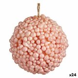 Julekugle Krist+ 19A24330 Pink Plastik (24 enheder) #1