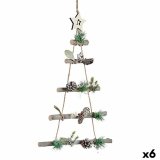 Julepynt Krist+ 95851 Brun Slvfarvet Tr Plastik Juletr 34 x 5 x 65 cm (6 enheder) #1