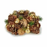 Julelys Holder Brun Gennemsigtig Gylden Glas Plastik 19 x 9 x 19 cm (4 enheder) #5