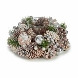 Julelys Holder Hvid Gennemsigtig Slvfarvet Glas Plastik 19 x 9 x 19 cm (4 enheder) #5