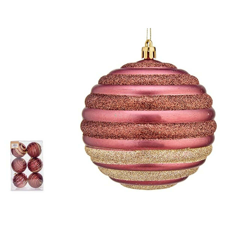 St med julekugler Krist+ 00872 Pink Plastik Cirkler (6 enheder) #9