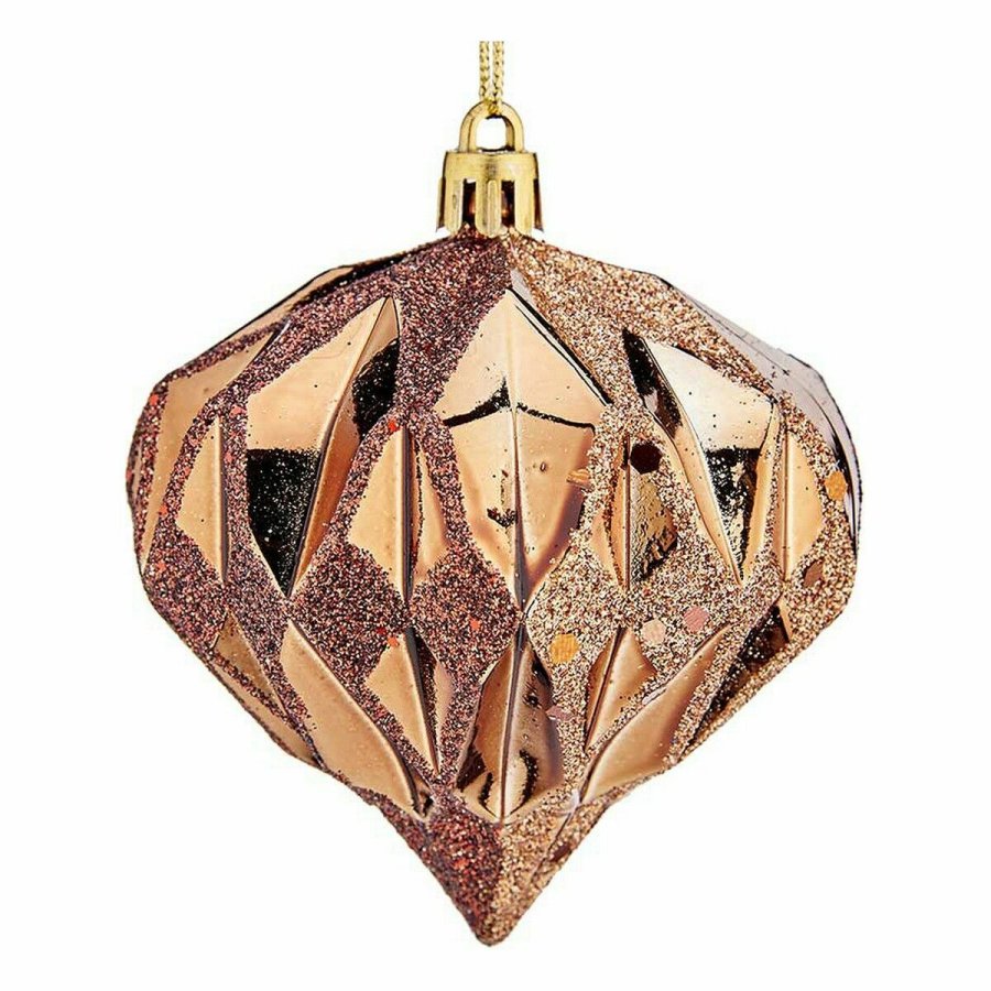 St med julekugler Krist+ 00889 Brun Plastik Diamant (12 enheder) #5
