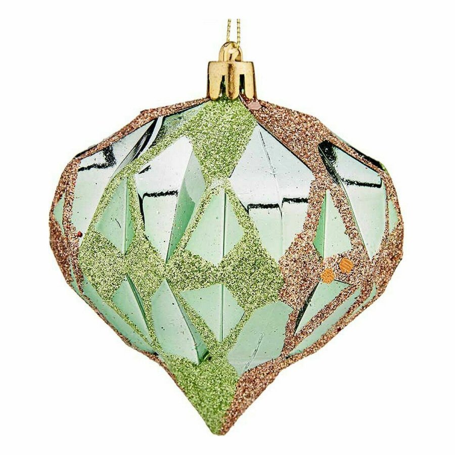 St med julekugler Krist+ 00893 Grn Plastik Diamant (12 enheder) #5