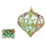St med julekugler Krist+ 00893 Grn Plastik Diamant (12 enheder) #9