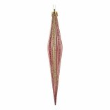Juledekorationsst Krist+ 00902 Pink Gylden PVC Strakt 3 x 3 x 18,5 cm (12 enheder) #5