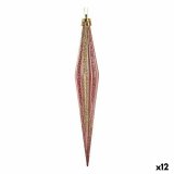 Juledekorationsst Krist+ 00902 Pink Gylden PVC Strakt 3 x 3 x 18,5 cm (12 enheder) #1