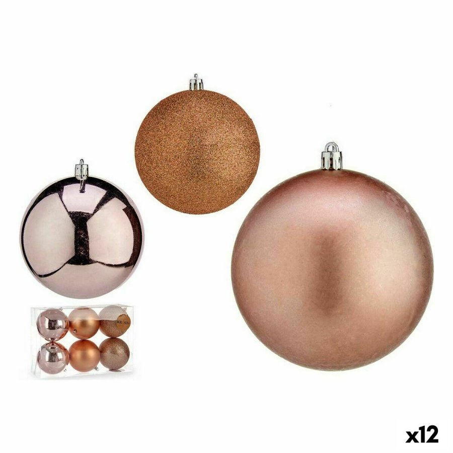 St med julekugler Krist+ 00727 Pink Plastik (12 enheder) #1