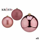 St med julekugler Krist+ 00739 Pink PVC (12 enheder) #1