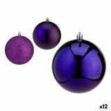 St med julekugler Krist+ 00775 Lilla Plastik (12 enheder) #1