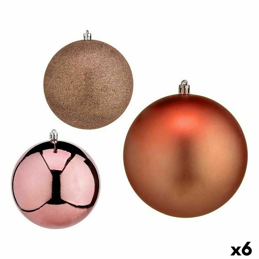 St med julekugler Krist+ 00786 Kobber Plastik (6 enheder) #1