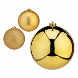 St med julekugler Krist+ 00791 Gylden Plastik  15 cm (4 enheder) #5