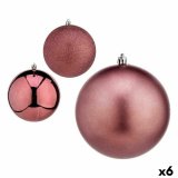 St med julekugler Krist+ 00798 Pink Plastik  12 cm (6 enheder) #1