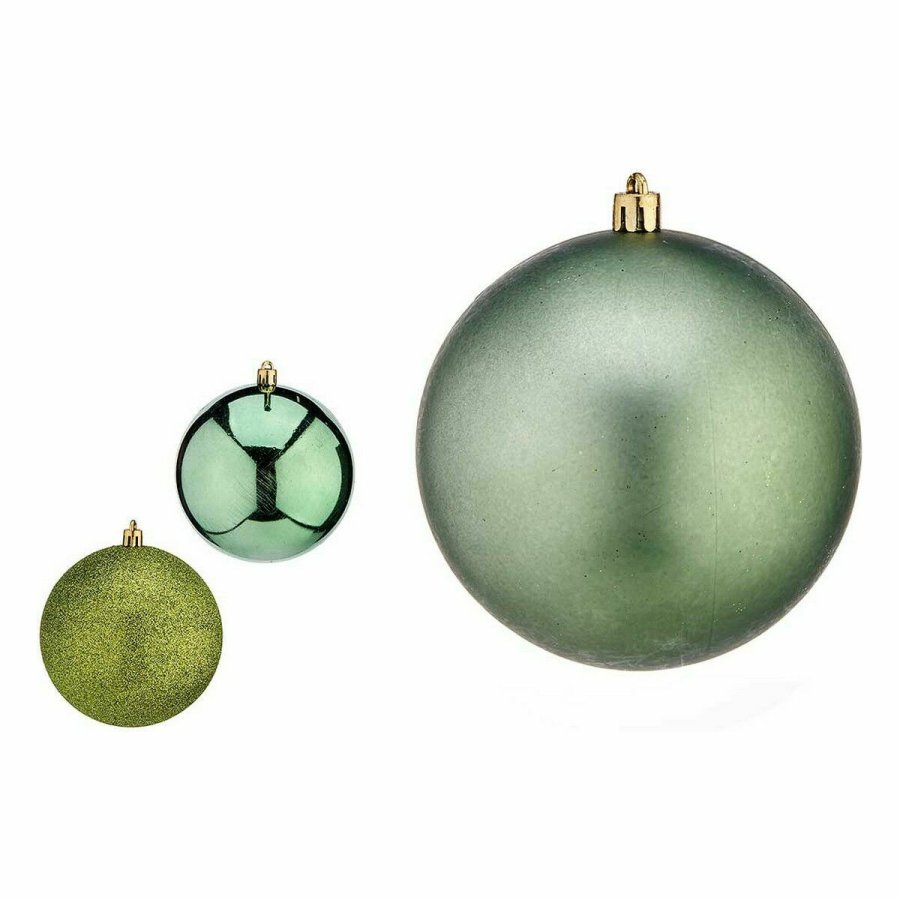 St med julekugler Krist+ 00805 Grn Plastik (12 enheder) #5