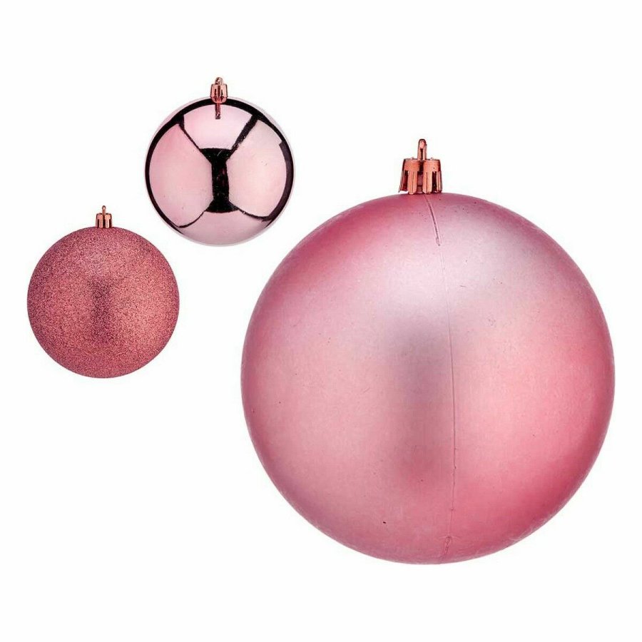 St med julekugler Krist+ 00810 Pink Plastik (6 enheder) #5