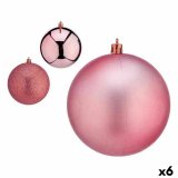 St med julekugler Krist+ 00810 Pink Plastik (6 enheder) #1