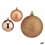 St med julekugler Kobber Plastik  7 cm (12 enheder) #1