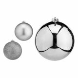 St med julekugler Krist+ 00821 Slvfarvet Plastik  15 cm (4 enheder) #5