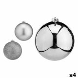 St med julekugler Krist+ 00821 Slvfarvet Plastik  15 cm (4 enheder) #1