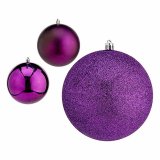 St med julekugler Krist+ 00834 Lilla Plastik  12 cm (6 enheder) #5