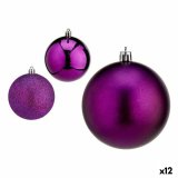 St med julekugler Krist+ 00836 Lilla Plastik (12 enheder) #1