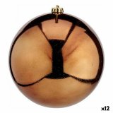 Julekugle Krist+ 00839 Brun Plastik (12 enheder) #1