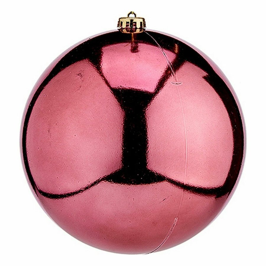 Julekugle Krist+ 00841 Pink Plastik (12 enheder) #5