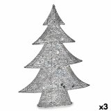 Dekorativ figur Krist+ 00126 Slvfarvet Juletr 12 x 59,5 x 48,5 cm Metal (3 enheder) #1