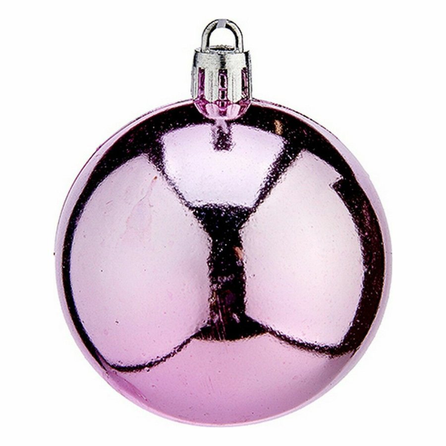 St med julekugler Krist+ K1912477-4 Pink Plastik (12 enheder) #5