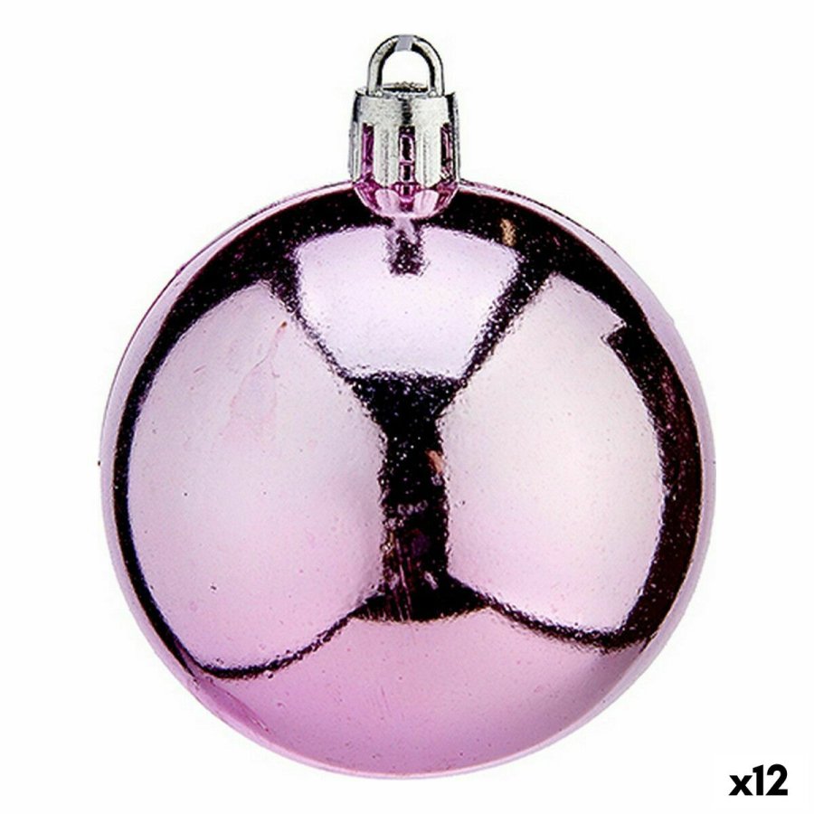 St med julekugler Krist+ K1912477-4 Pink Plastik (12 enheder) #1