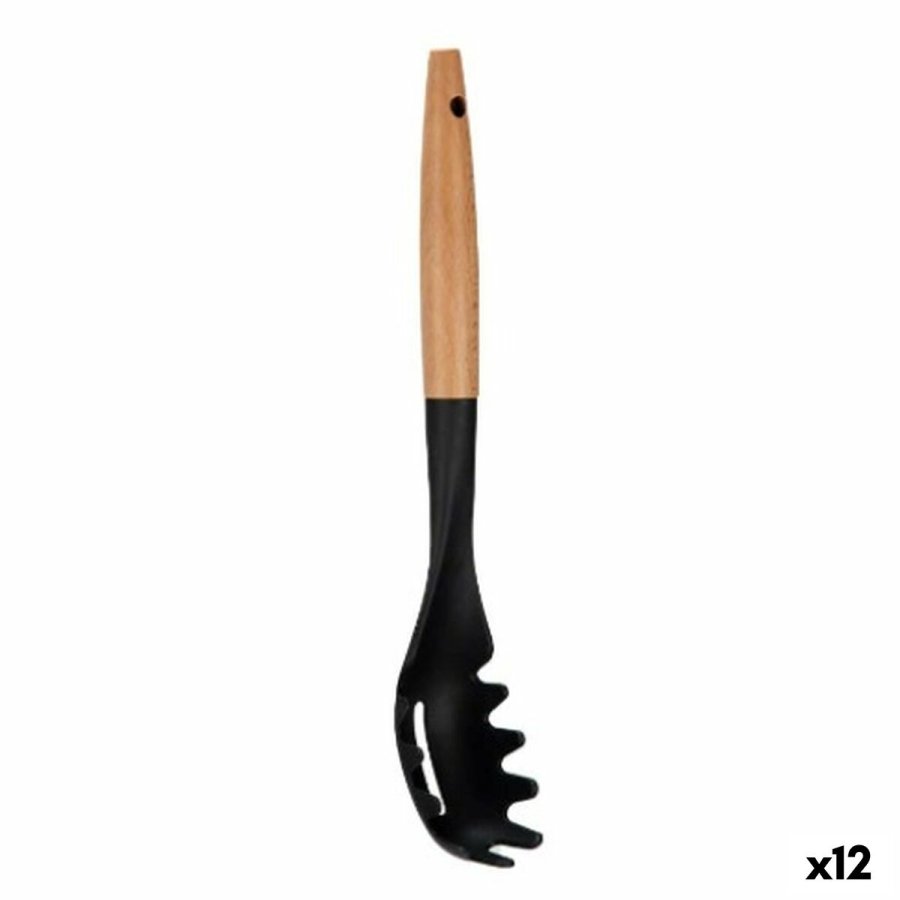 Pastaske Kinvara KT190072-6 PBT Sort Natur Tr 6 x 33,5 x 6 cm (12 enheder) #1
