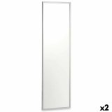 Vgspejl 82710 Slvfarvet 40 x 142,5 x 3 cm Rektangulr (2 enheder) #1