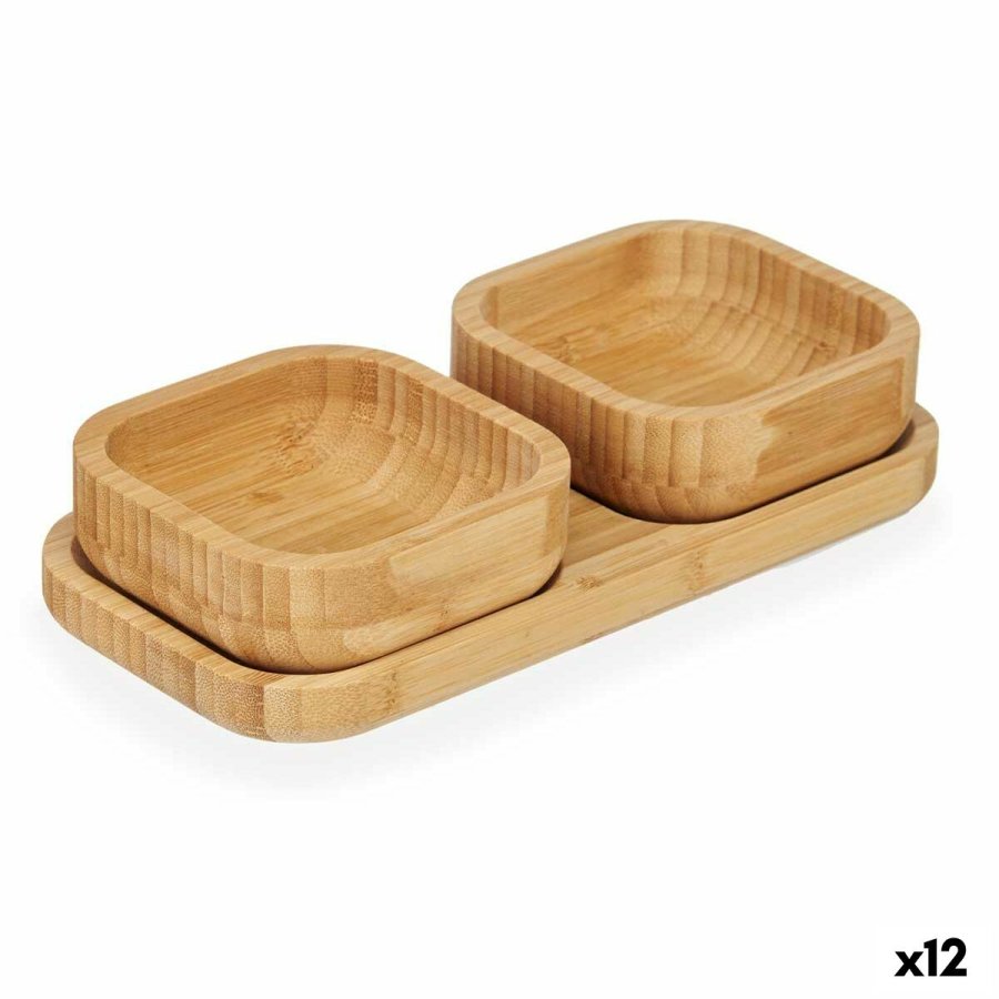St til appetizere Kinvara CN-KT225030 Brun Bambus 23 x 4,5 x 11 cm (12 enheder) #1
