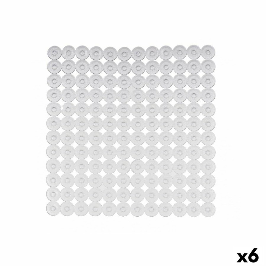 Skridsikker mtte til Brusebad Gennemsigtig PVC 54 x 54 x 1 cm (6 enheder) #1