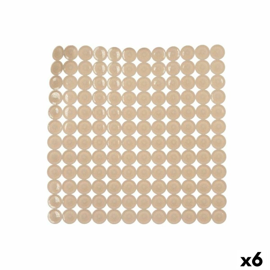Skridsikker mtte til Brusebad Berilo 90980 Beige PVC 54 x 54 x 1 cm (6 enheder) #1