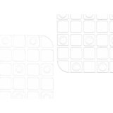 Skridsikker mtte til Brusebad Rammer Gennemsigtig PVC 50,3 x 50,3 x 0,7 cm (6 enheder) #3