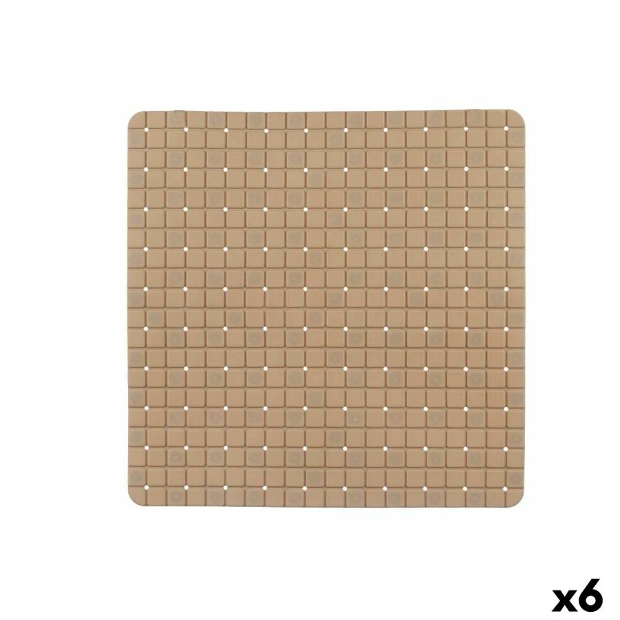 Skridsikker mtte til Brusebad Berilo BM509S - 316 Beige PVC 50,3 x 50,3 x 0,7 cm Rammer (6 enheder) #1