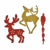 Juledekorationsst Krist+ 00510 Rd Gylden Plastik 14,5 x 14,5 x 2 cm (24 enheder) #5