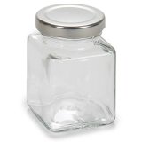 Beholder Gennemsigtig Slvfarvet Metal Glas 100 ml 5,6 x 7,6 x 5,6 cm (6 enheder) #2