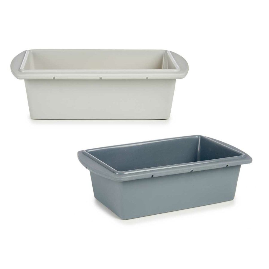 Bageform til bagvrk Kinvara HH038 Lysegr Mrkegr Silikone 1,5 L 16 x 7 x 27,5 cm Svampekage (6 enheder) #2