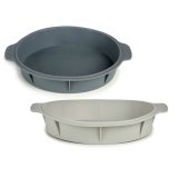 Bageform til bagvrk Kinvara HH156 Lysegr Mrkegr Silikone 30 x 4,5 x 26 cm Cirkulr (6 enheder) #2
