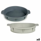 Bageform til bagvrk Kinvara HH156 Lysegr Mrkegr Silikone 30 x 4,5 x 26 cm Cirkulr (6 enheder) #1