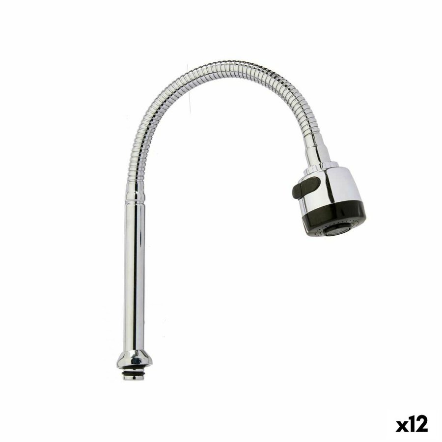 Kitchen Tap Kinvara 179 Sort Slvfarvet Metal Plastik Forlngbar Multifunktion (12 enheder) #1