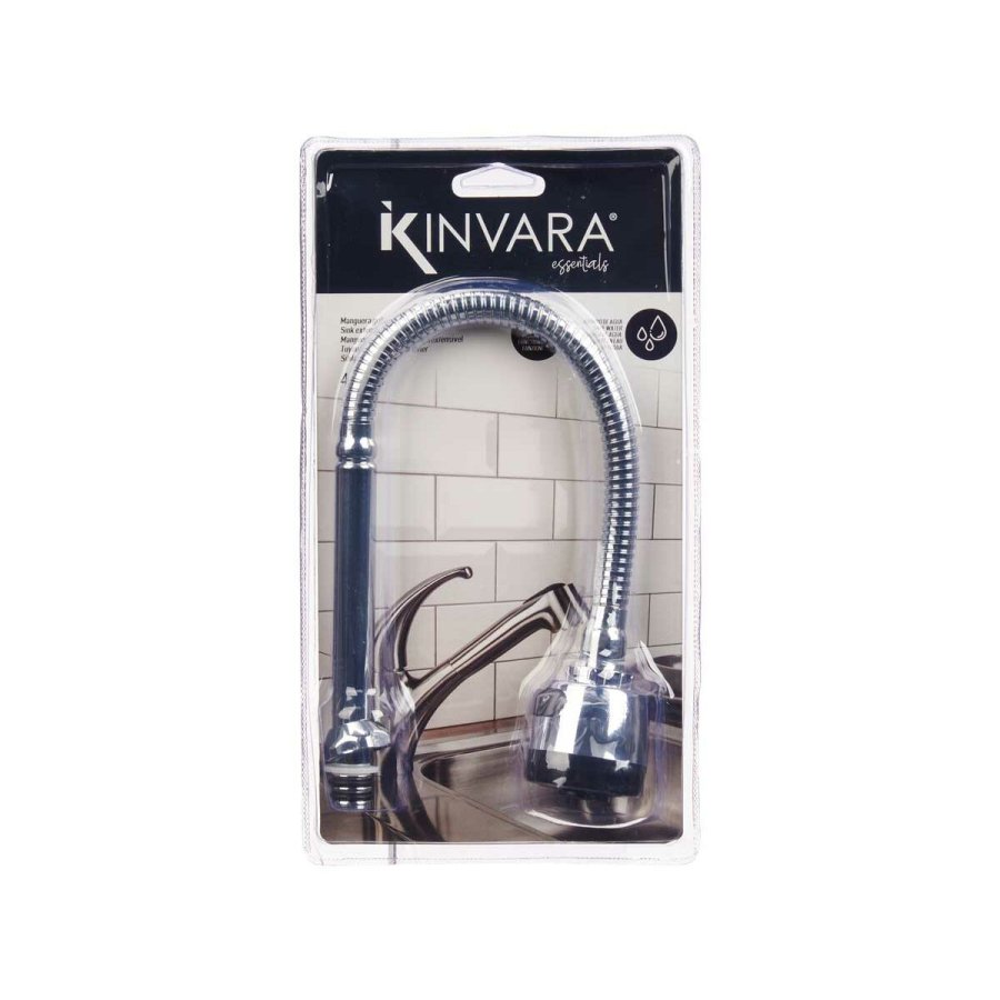Kitchen Tap Kinvara 179 Sort Slvfarvet Metal Plastik Forlngbar Multifunktion (12 enheder) #3