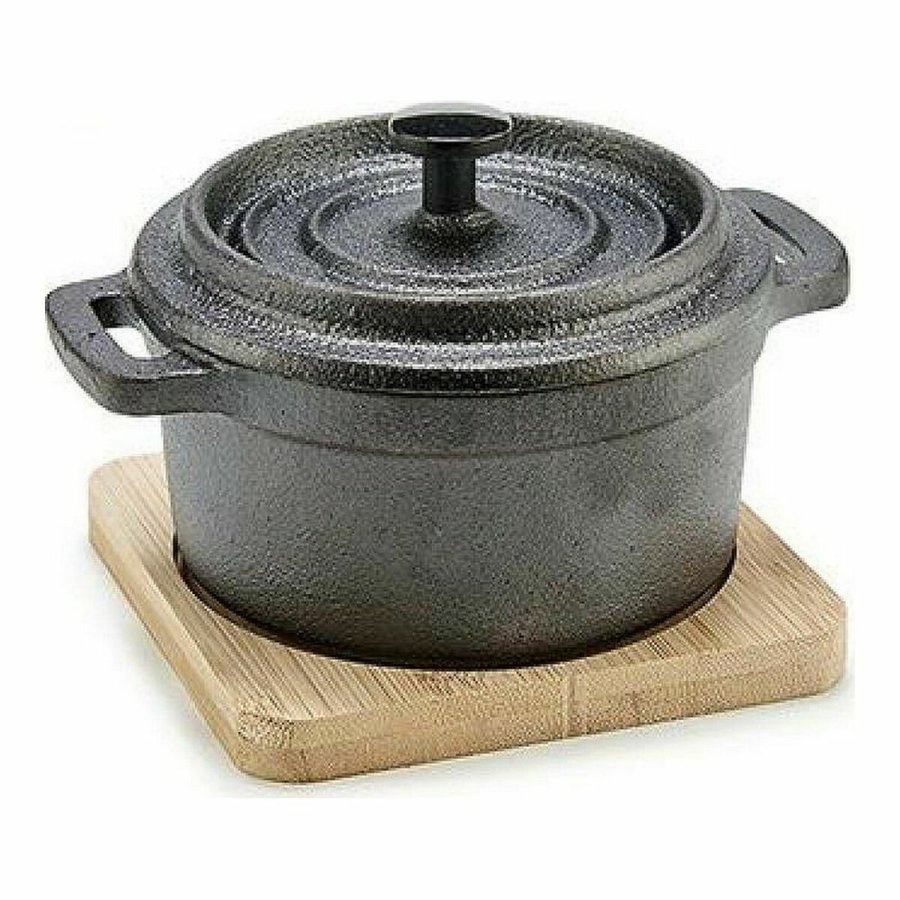 Kasserolle Kinvara 219SJ091 Brun Sort Bambus Smedet stl 13 x 10 x 8,5 cm (12 enheder) #2