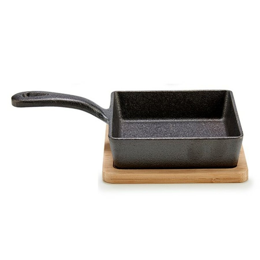 Pande til servering af aperitiffer Kinvara 1277SJ5076 Brun Gr 23,7 x 6,3 x 14 cm Stegepande (12 enheder) #2