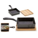 Pande til servering af aperitiffer Kinvara 1277SJ5076 Brun Gr 23,7 x 6,3 x 14 cm Stegepande (12 enheder) #3